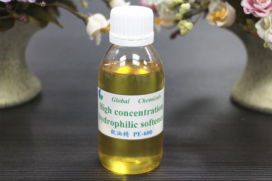 Pale Yellow Liquid Cationic Softener PE-600 Hoge concentratie Hydrofiele