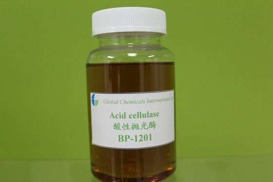 Low Weight Acid Cellulase Enzymen, Bruin Geel Vloeibare Textiel Enzymen