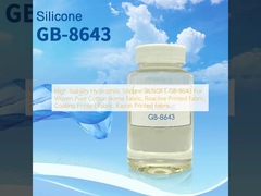 High Stability Hydrophilic Silicone SILISOFT GB-8643 Voor geweven pure katoenen huishoudelijke stoffen, Reactieve gedrukte stoffen, coating gedrukte stoffen, Rayon gedrukte stoffen